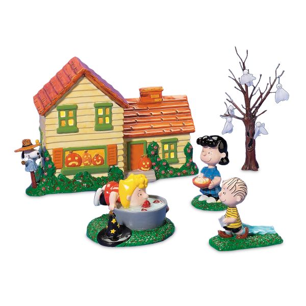 "Department 56 PEANUTS Halloween Party Facade, Set of 5"