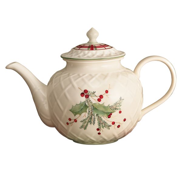 "Lenox Holiday Gatherings™ Carved Teapot"
