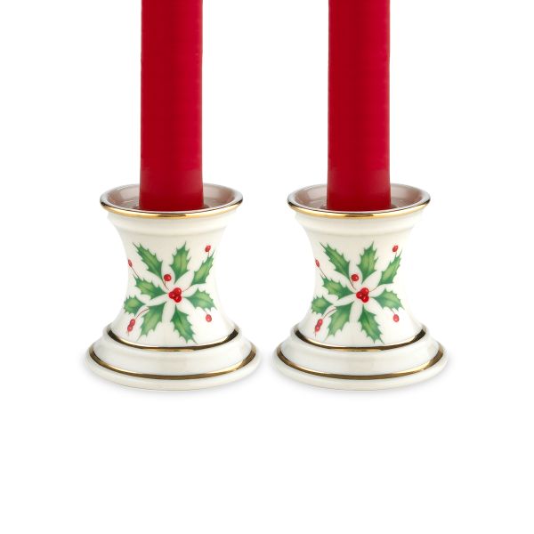 "Lenox Holiday™ Candlestick Pair with Tapers"
