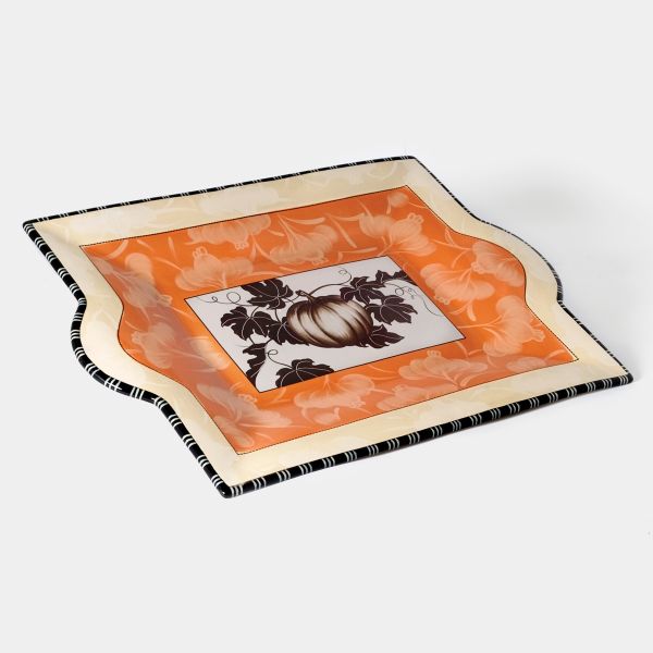 Department 56 Pumpkin Rectangular Tray, Large
