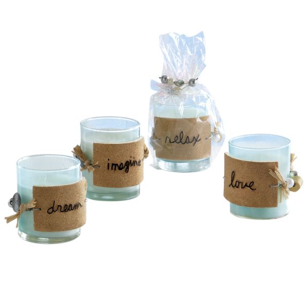 Sandra Magsamen Beach Votives, Set of 4
