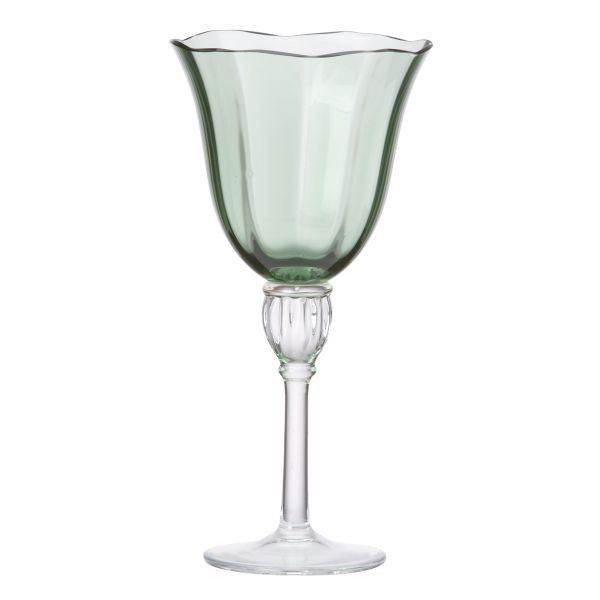 "; Rose Serenade Goblet, Green by Gorham�"
