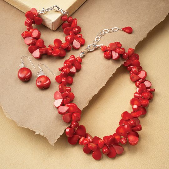 Department 56 Red Coral Necklace
