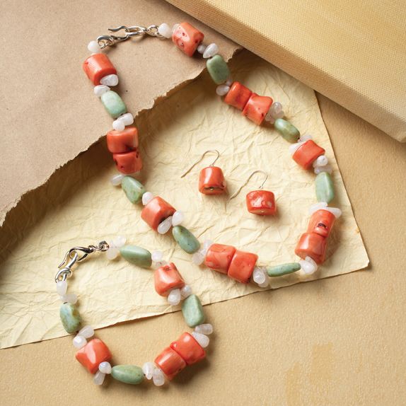 Department 56 Coral Chrysophrase Necklace
