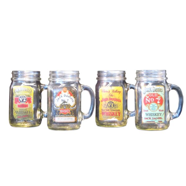 "Jack Daniel's� Antique Label Mason Jar Set"
