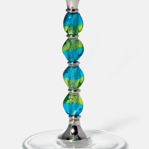 Department 56 Blue & Green Twist Candlesticks, Set of 4
