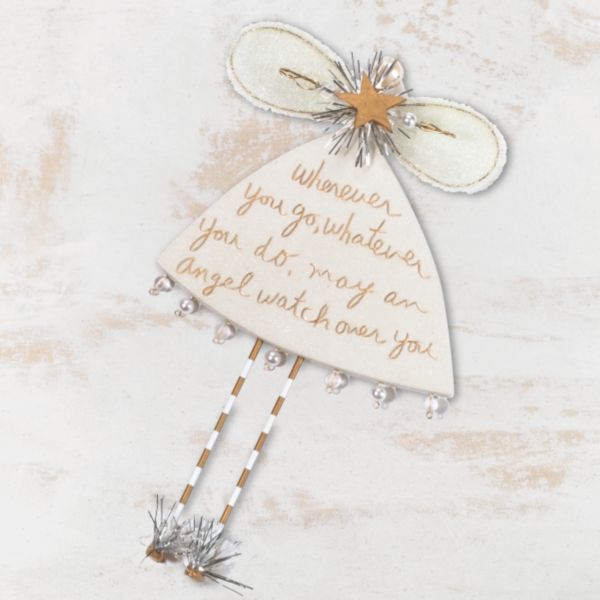 Department 56 Sandra Magsamen Messages from the Heart Wherever You Go Angel Ornament, Large
