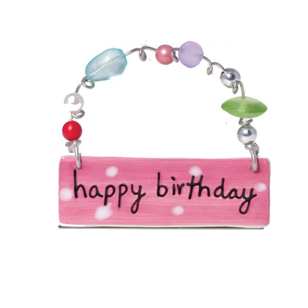 Department 56 Sandra Magsamen Happy Birthday Mini Plaque
