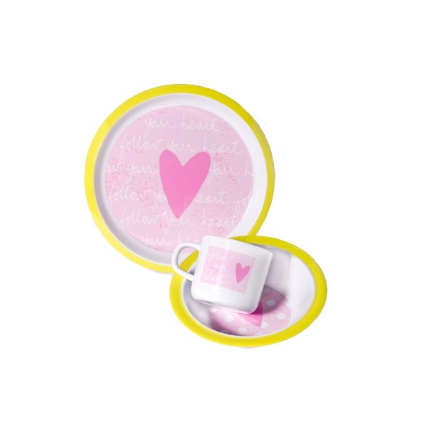 "Baby Girl Melamine 3-piece Set"""""
