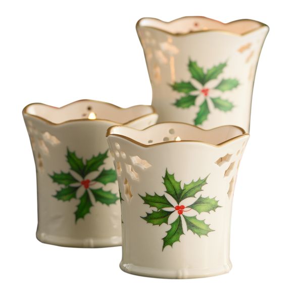 "Lenox Holiday™ Pierced Votives, Set of 3"
