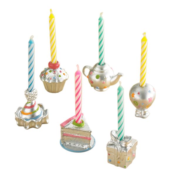 Candles and Confetti Candleholders, Set of 6 by Lenox
