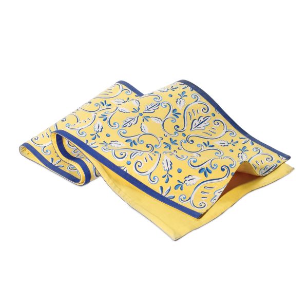 "Department 56 Yellow Print Table Runner"""""
