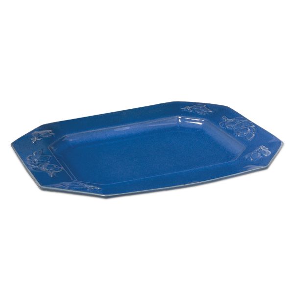 "Large Blue Octagonal Platter"""""
