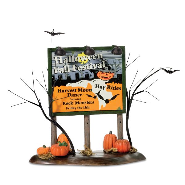 "The Original Snow Village� Halloween Festival Billboard"""""

