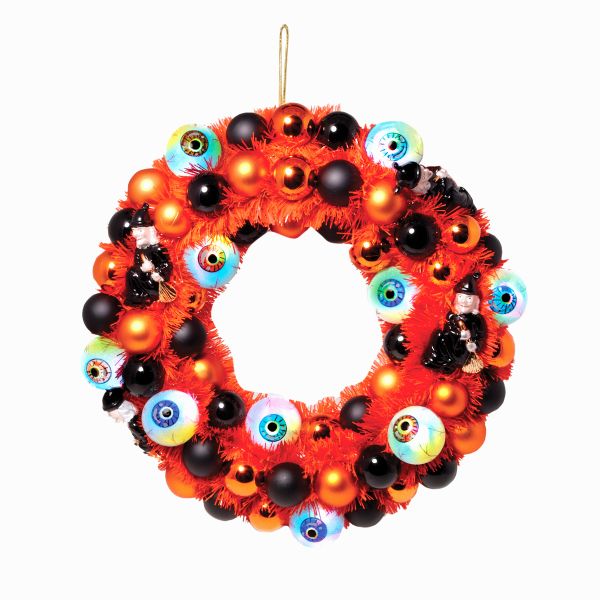 "Lit Eyeball Tinsel Wreath"""""
