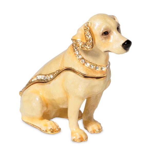 "Department 56 Yellow Lab Jeweled Box"""""
