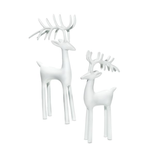 "Contemporary Deer Figures, Set of 2"""""
