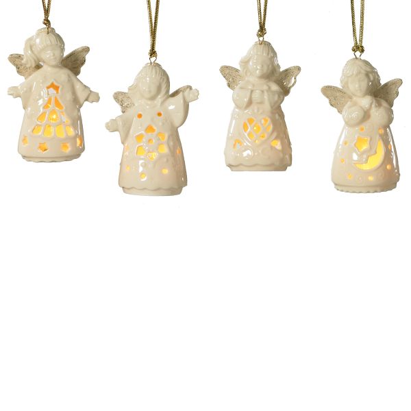 Angelites, Set of 4 Ornaments
