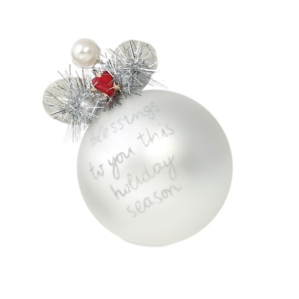 Department 56 Glass Angel Ball Ornament - Blessings to You
