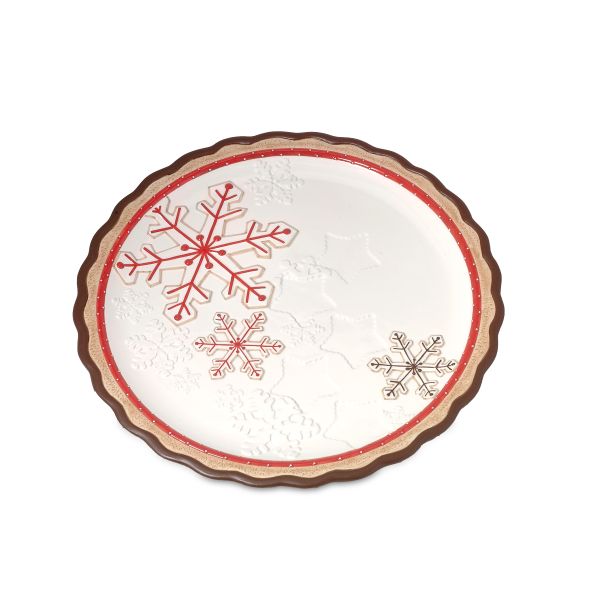 Department 56 Ceramic Snowflake Platter
