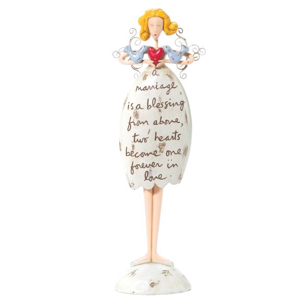 Department 56 Large Angel with Birds Figurine