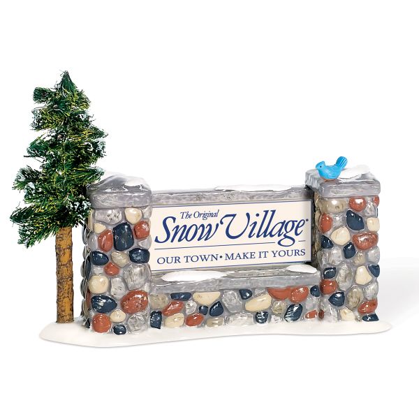 ""Welcome To Snow Village" Sign"
