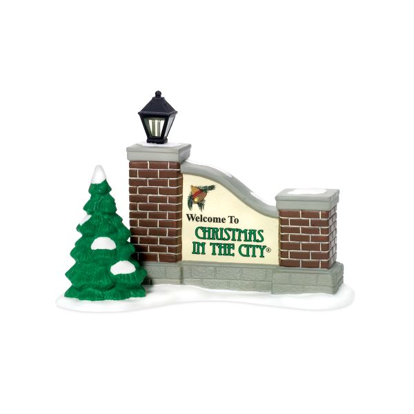 ""Welcome to Christmas in the City" Sign"
