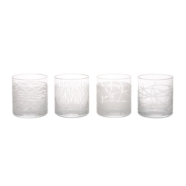 Karin Grafix Double Old Fashioned Glasses, Set of 4 by Dansk
