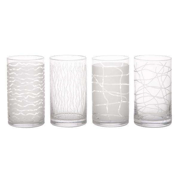 Karin Grafix Highball Glasses, Set of 4 by Dansk

