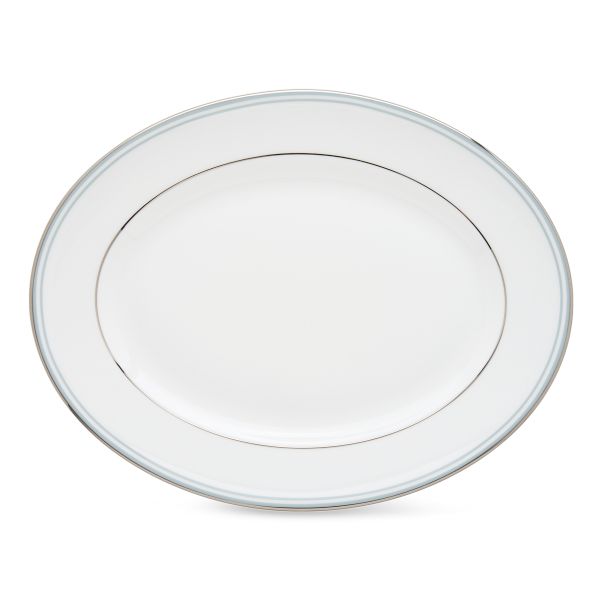"Federal Platinum Blue 13 Oval Platter by Lenox"""
