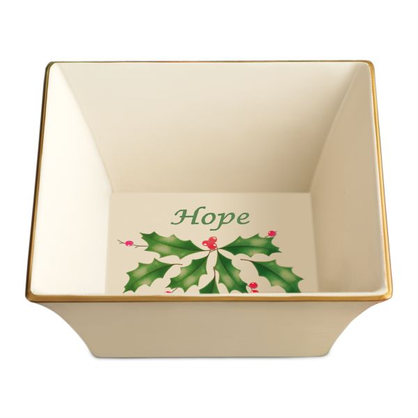 "Lenox Holiday™ Square Hope Dish"
