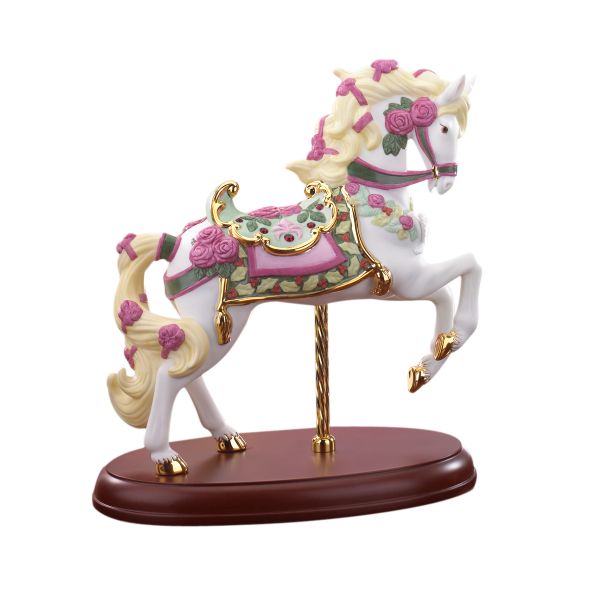 Lenox Rubies and Roses Carousel Horse Sculpture