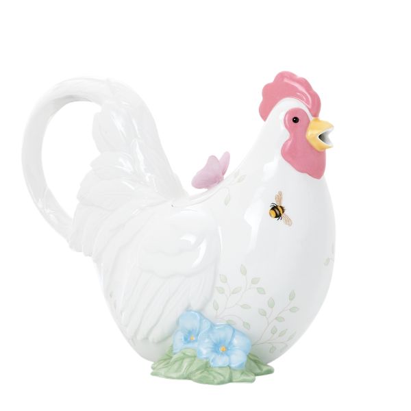 "Butterfly Meadow� Rooster Teapot by Lenox"
