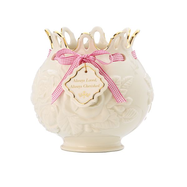 Lenox Love Notes Cherished Rose Bowl Vase