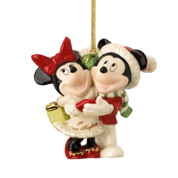 2009 Mickey & Minnie's First Christmas Together Ornament by Lenox
