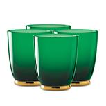 Touch of Gold Ivy Crystal 4-piece Double Old Fashioned Glass Set by Gorham