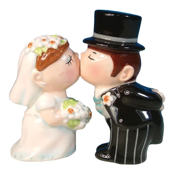 Bride & Groom Magnetic Salt & Pepper Set
