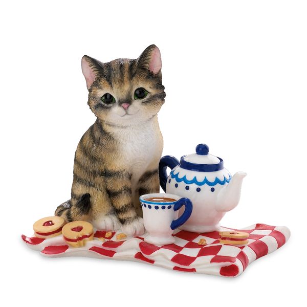 Tea Time Cat Sculpture by Lenox