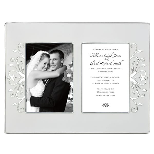 Opal Innocence Scroll Double Invitation Frame by Lenox