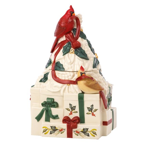 Winter Greetings Cardinal Cookie Jar by Lenox