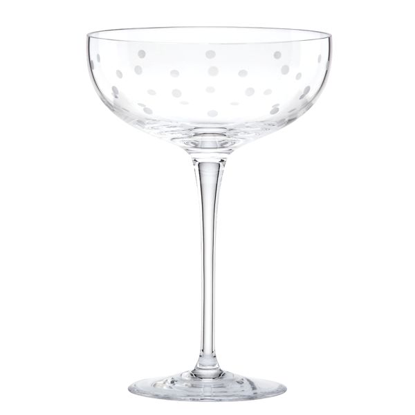 kate spade Bubbly Dot Saucer Champagne Glass Pair