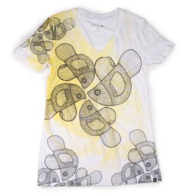 Women's Guppy Love YC Basic VNeck T-Shirt, Clothing & Apparel  Hurley  Women's  T-shirts  