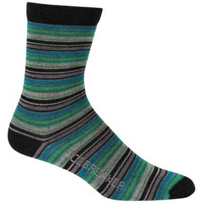 Icebreaker Women's City Ultralite Stripetease 3/4 Crew Sock