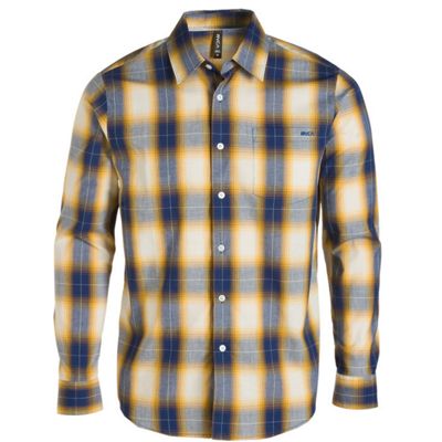 RVCA Men's Woody Plaid Long Sleeve Top