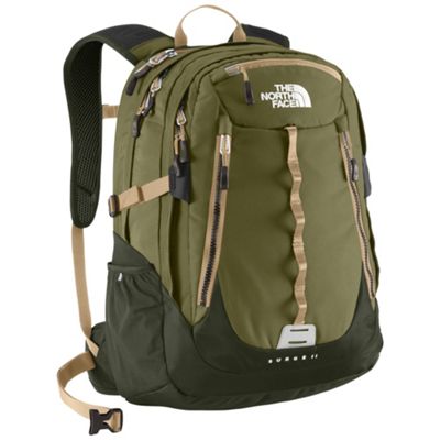 north face surge backpack green