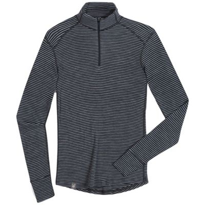Ibex Men's Woolies Zip Tee Stripe Top