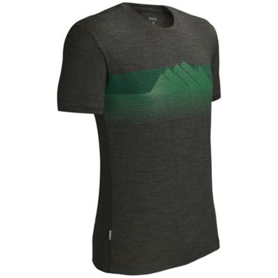 Icebreaker Men's Tech T Lite SS Stripe Mountain Top