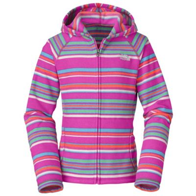 The North Face Girls' Glacier Striped Full Zip Hoodie