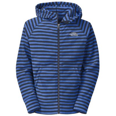 The North Face Boys' Striped Glacier Full Zip Hoodie