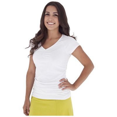 Royal Robbins Women's Essential Ruched S/S V-Neck Top